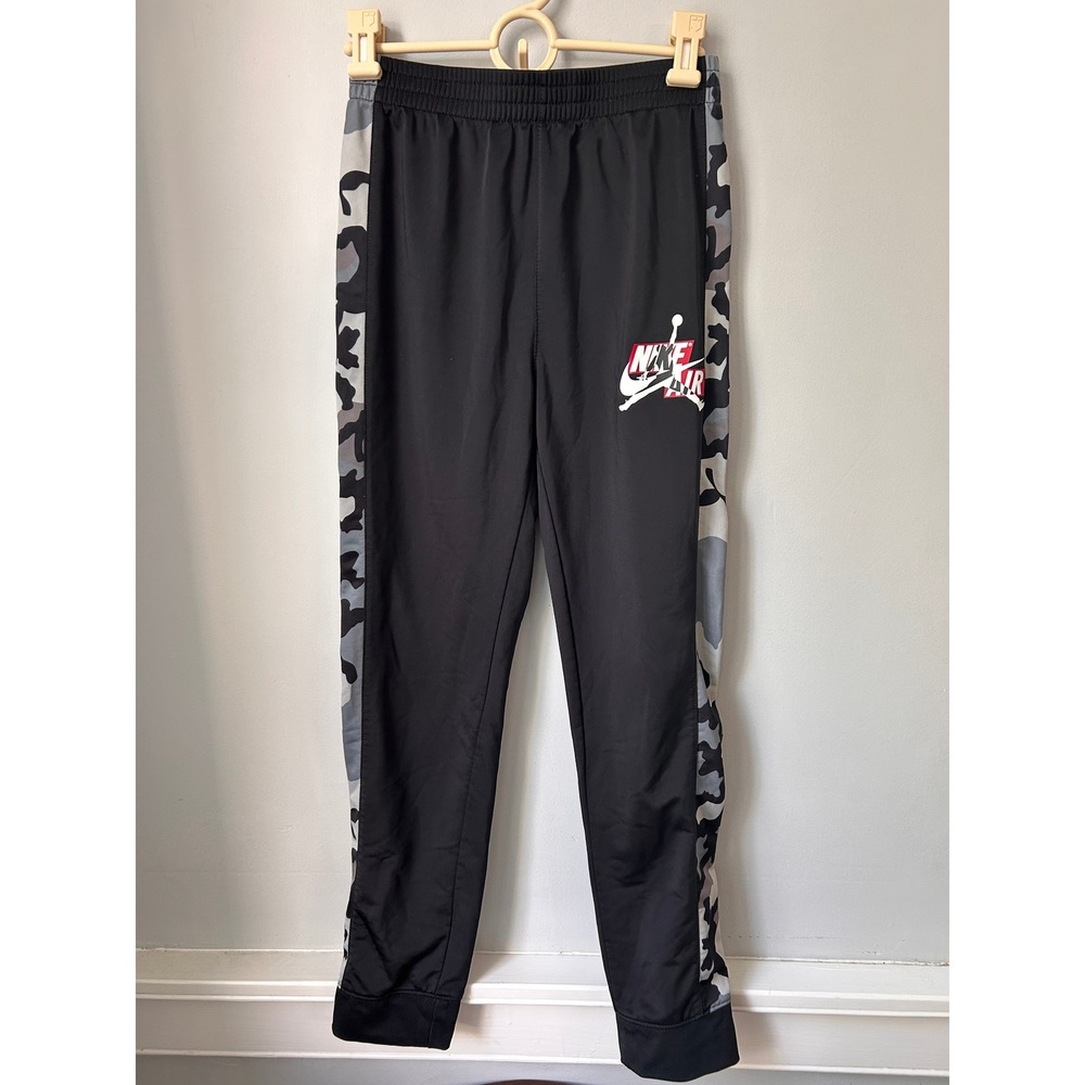 Jordan Nike Air Boys Black Camo Stripe Joggers Track Pants Size M L